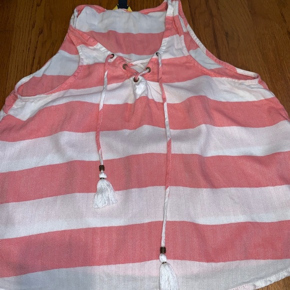 pink and white striped tank top - Picture 1 of 2